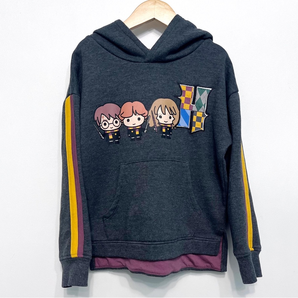 harry potter | gryffindor hooded sweatshirt harry ron hermione grey 5t